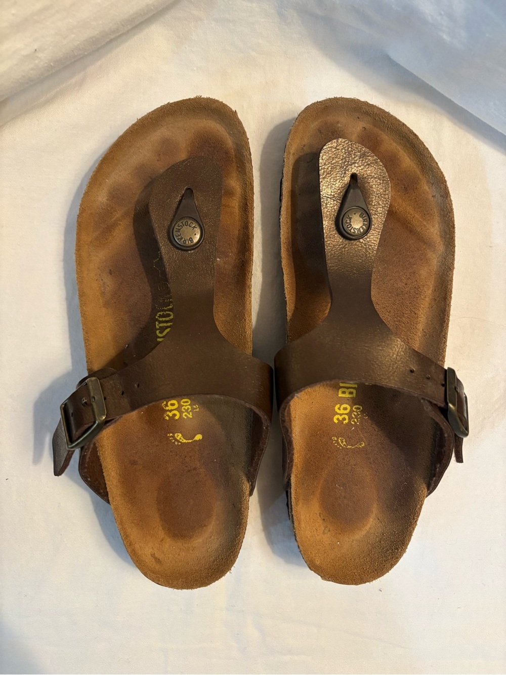 Birkenstock Brown Gizeh Birko Flor Thong Sandals